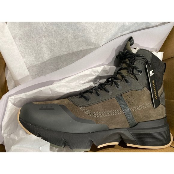 New Sorel Kinetic Rush Mid Waterproof Alpine Tundra Dark Moss Men’s 9 - Picture 2 of 5